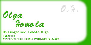 olga homola business card